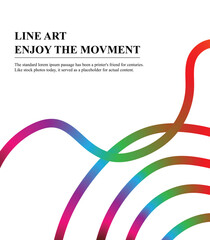 Dynamic Rainbow Gradient Lines Abstract Composition