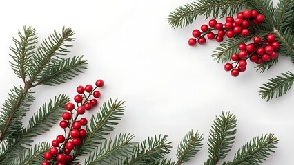 christmas background with fir branches