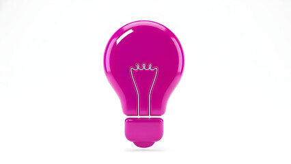 A vibrant pink lightbulb symbolizes a bright idea, innovation, and creative inspiration for new projects and solutions