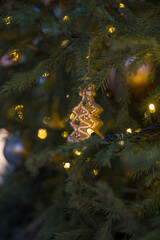 January 17, 2025, Russia, Moscow, New Year's decorations on Tverskaya Square
