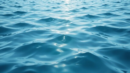 A realistic rippled water texture background with gentle highlights and cool blue tone