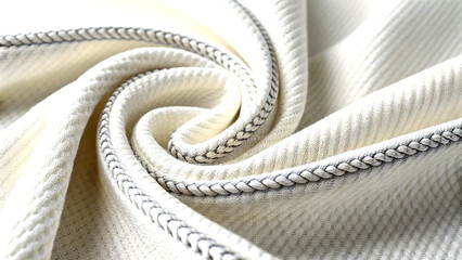 Corded piping on cotton duck fabric