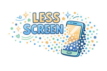 Digital wellness concept with smartphone and motivational text design