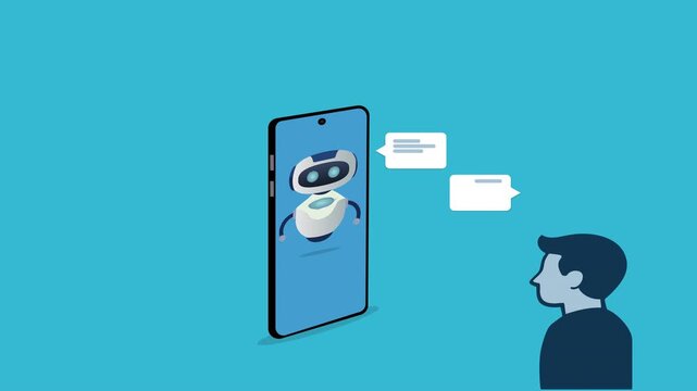 Customer support..Chat bot AI and customer service concept.Chat bot virtual assistant via messaging. Helping 