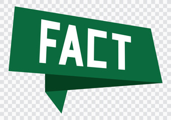 Fact Statement Speech Bubble &ndash; Callout and Information Banner Icon