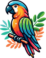 Parrot vector style silhouette image