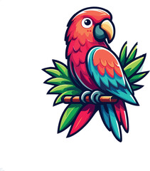Parrot vector style silhouette image