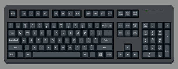 Virtual Computer Keyboard Interface &ndash; Modern Touchscreen Typing UI
