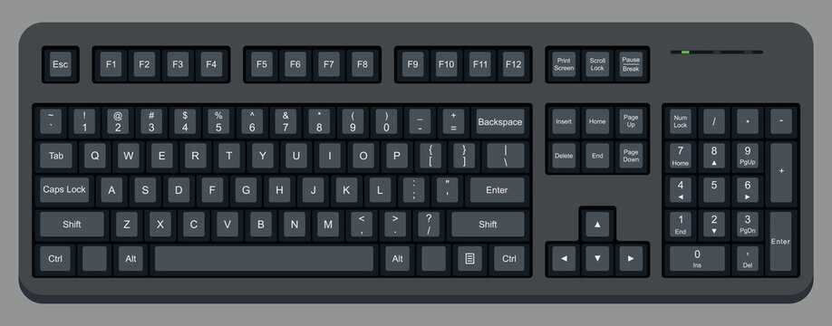 Virtual Computer Keyboard Interface &ndash; Modern Touchscreen Typing UI