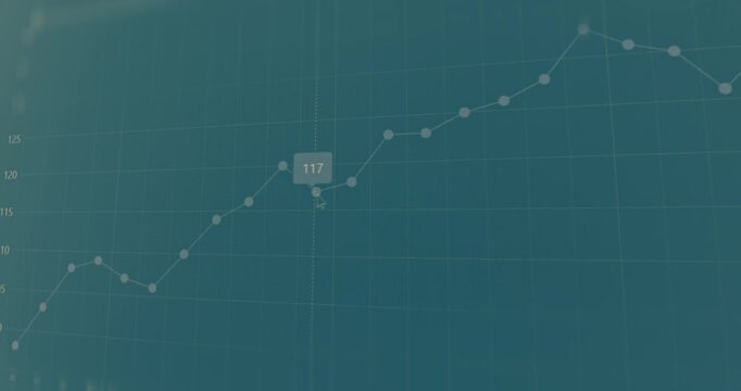 Line graph defining a positive trend