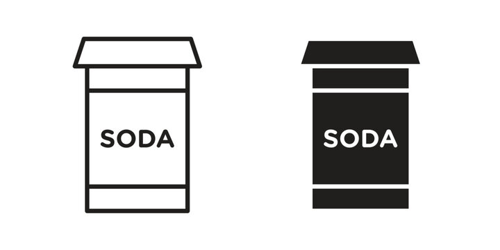 baking soda icons for designers, web developers, displays and websites