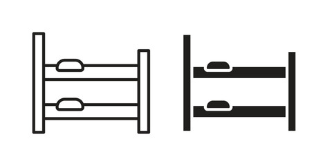 Bunk bed icons for designers, web developers, displays and websites