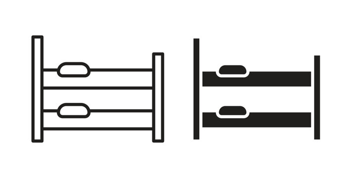 Bunk bed icons for designers, web developers, displays and websites