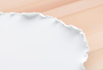 Close-up of ragged, torn white paper edges showing frayed fibers, vintage, background