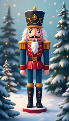 Festive Nutcracker Soldier with Winter Theme &ndash; HD