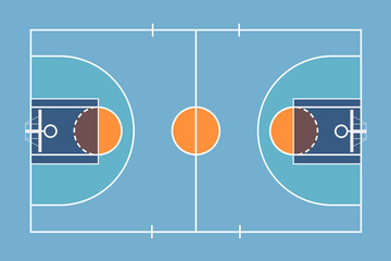 textured basketball court game field - center, midfield. 