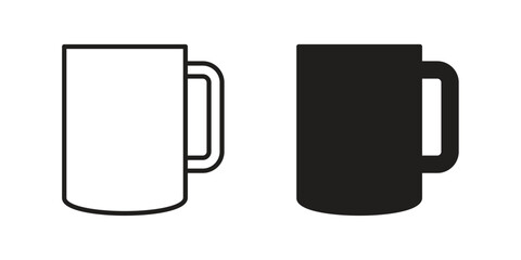 Coffee mug icons for designers, web developers, displays and websites