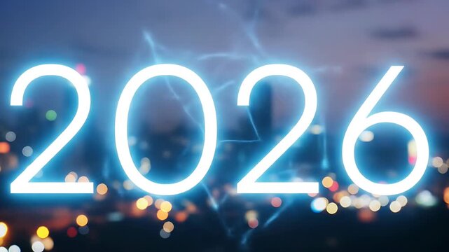 2026 Glowing Over Cityscape: Future Forecast
