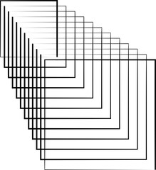 Square blend out line. Graphic design elements