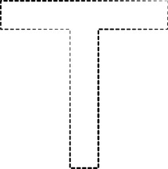 Geometric shapes dash line. Decoration element