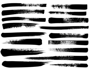 Grungy white brush strokes on black background