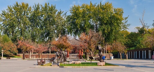 Asia, China, Xi'an, Great Wild Goose Pagoda, 11-November-2025,  autumn in the park