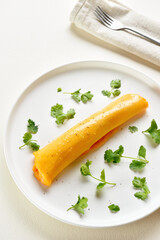 French omelette with cheese