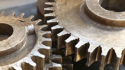 solenoid. Mechanical gears failing to engage, stopped metallic mechanism. public awareness campaigns, NGO reports, designed for public awareness campaigns and NGO communications, used by professors.