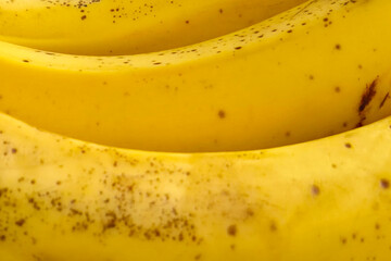 Close-Up of Ripe Bananas with Speckles for Natural Food and Health Concept