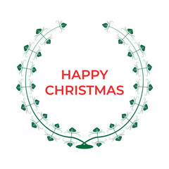 Festive Christmas Wreath with Holiday Message