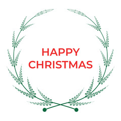 Festive Christmas Wreath with Holiday Message