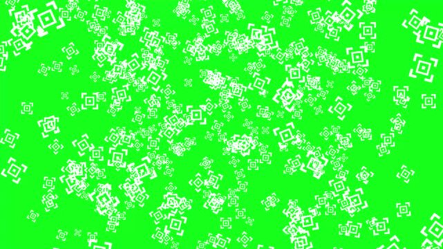 Square target icon animation on green screen, ideal for aiming or precision