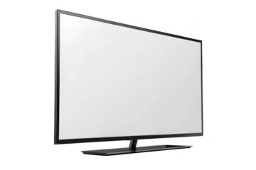 Modern flat screen television isolated on transparent background
