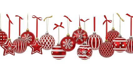 Colorful christmas ornaments hanging
