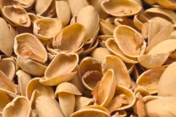 Empty Pistachio Shells Macro View for Natural Texture and Background Design
