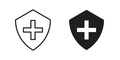 Obraz premium Medical insurance icons for designers, web developers, displays and websites