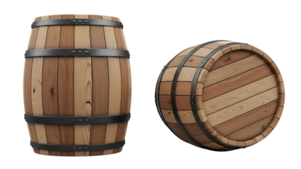 old wooden barrel