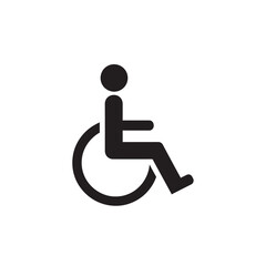 a clear depiction of a black silhouette of a person in a wheelchair showcasing accessibility and inclusivity throughout public spaces and