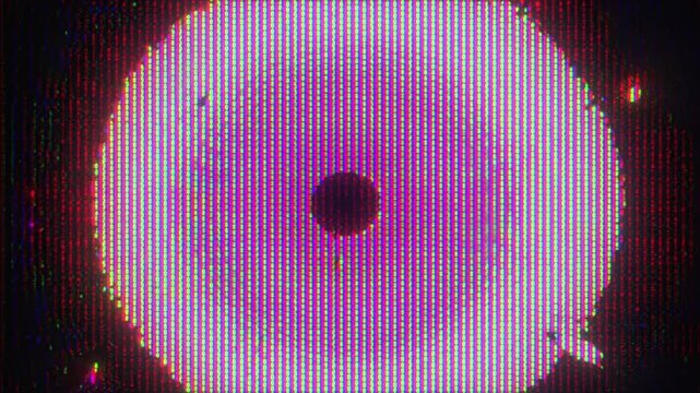 4K Pulsating circle animation, colorful radial light waves overlay, abstract rhythmic signal motion, graphic visual effect layer for motion design