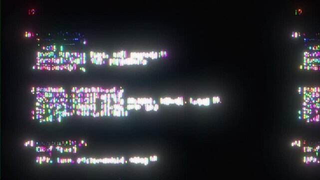 4K Glitch code screen animation, digital programming interface distortion overlay, corrupted syntax display, cyber system visual effect layer