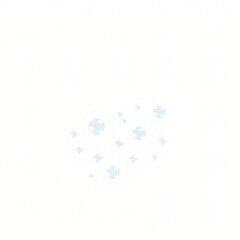 Soft Wind Breeze and Light Rain Weather Icon Illustration Set