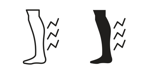 Shin pain icons for designers, web developers, displays and websites © iconic