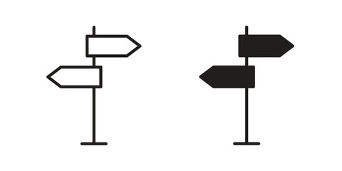 Signpost icons for designers, web developers, displays and websites © iconic