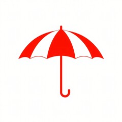 red umbrella on white background