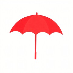 red umbrella on white background