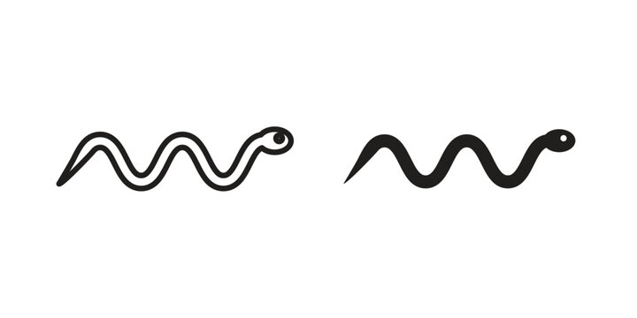 Snake icons for designers, web developers, displays and websites