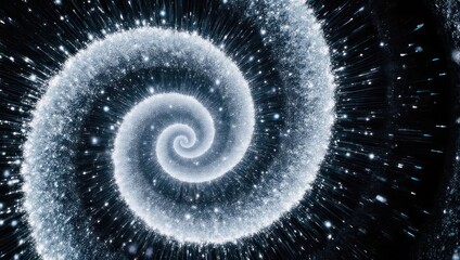 Cosmic Spiral - A Swirling Galaxy of Light and Stars.