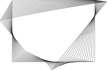 Rectangle frame emblem dynamic line blending. Technology creative