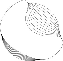 Circle white frame liquid overlapping for badges, banner, label, tag