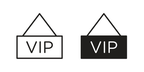 VIP neck tag icons for designers, web developers, displays and websites